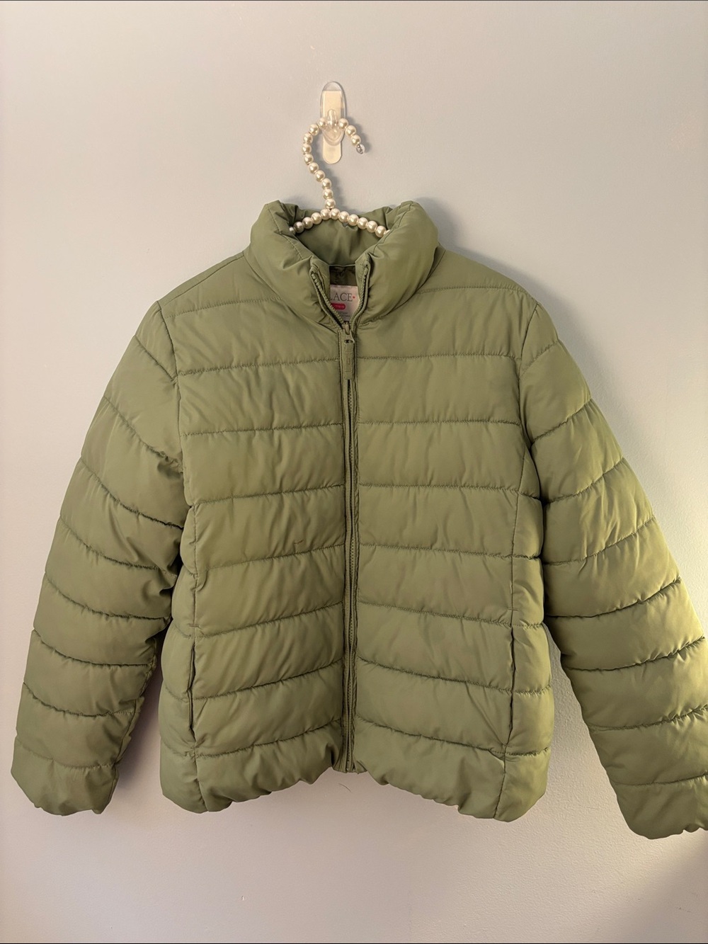 The Children's Place Olive Green Puffer Jacket